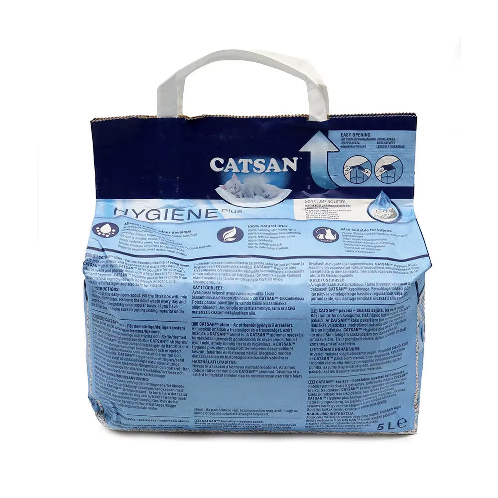 Catsan Hygiene Non-Clumping Cat Litter 5L, Highly Absorbent Natural Mineral Litter for Kittens and Adult Cats