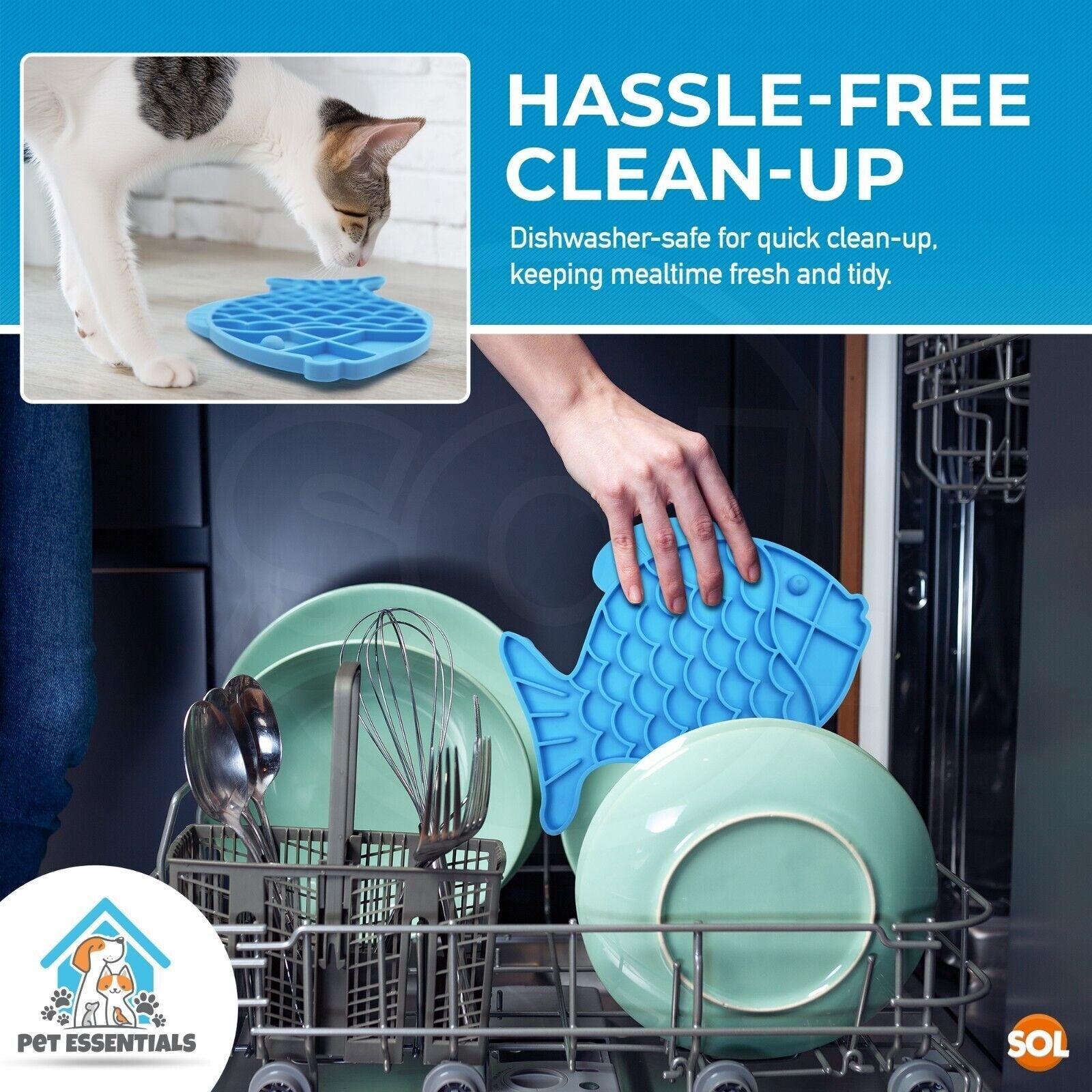 2PK Cat Lick Mat for Pet Dogs Suction & Spatula Food Placemat Wall Licky Feeding - Michka