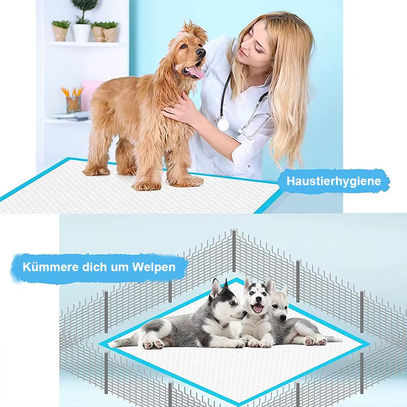 100Pc Pet Diapers 45*60Cm/60*90Cm Cats Dog Diapers Super Absorbent Pet Diaper Dog Pee Pad Quick Dry Disposable Urine Nappy Mat