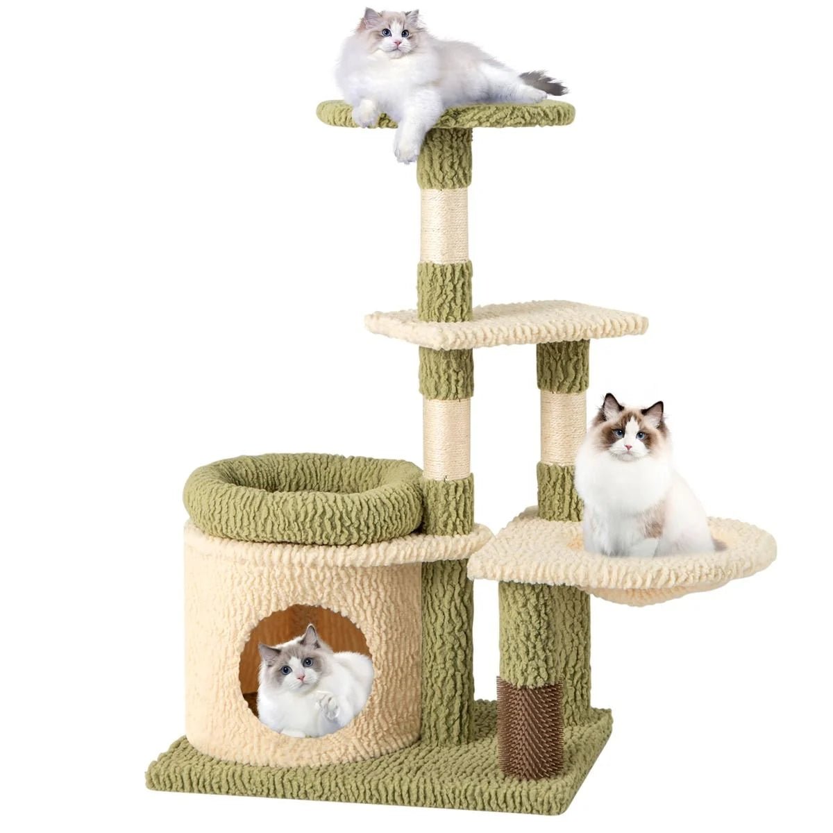 97 Cm Multi - Level Tall Cat Tree with Condo and Bed - Michka