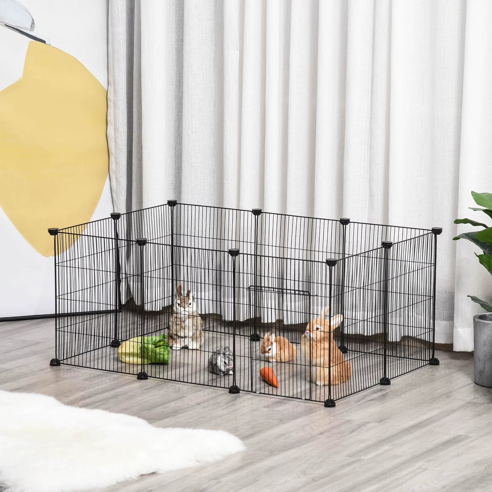 DIY Pet Playpen Cage 22 Piece W/Door Bunny Chinchilla Hedgehog Guinea Pig