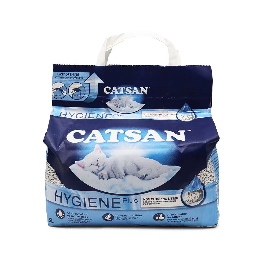 Catsan Hygiene Non-Clumping Cat Litter 5L, Highly Absorbent Natural Mineral Litter for Kittens and Adult Cats
