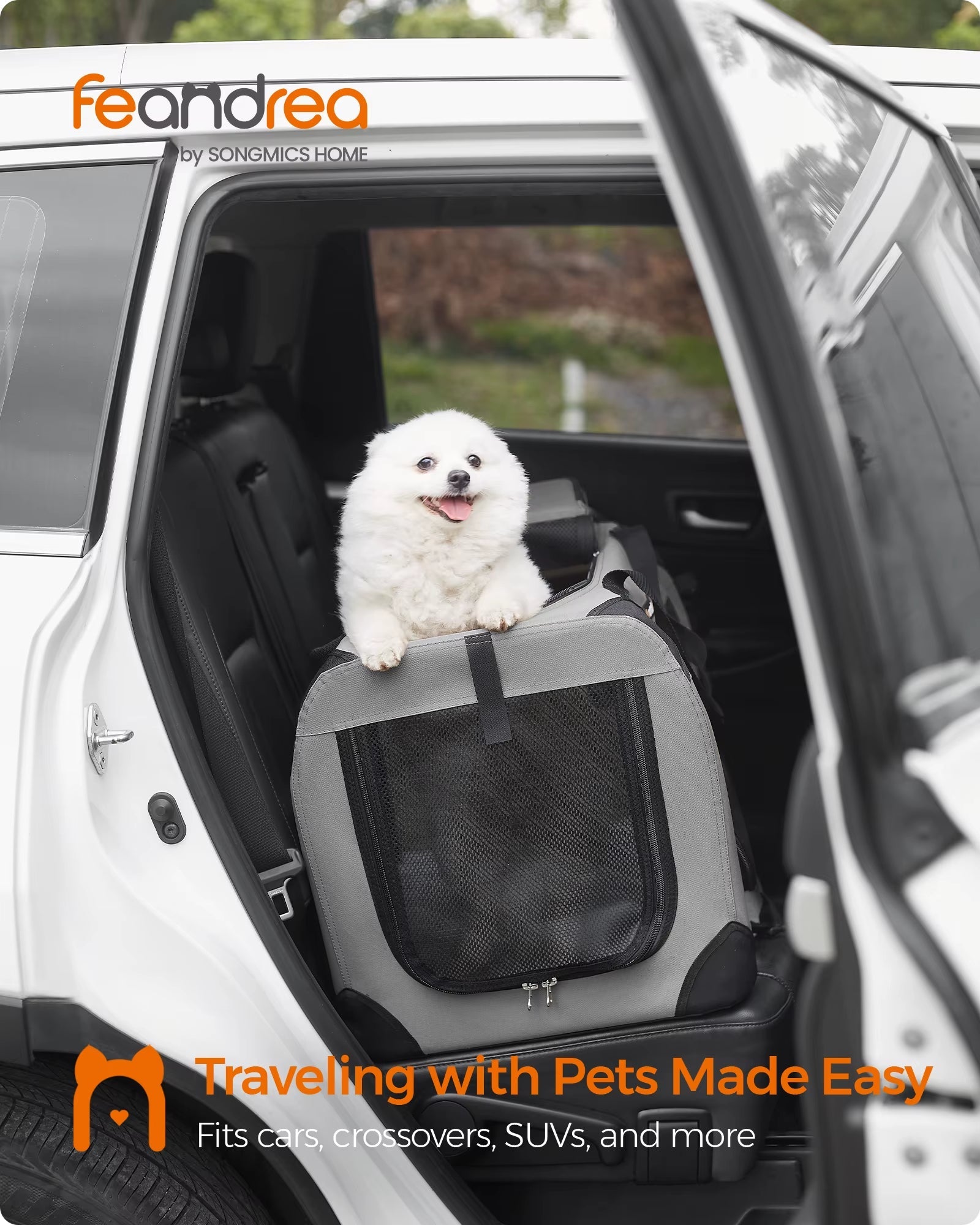 Foldable Pet Carrier Bag, Portable Dog Travel Crate, Soft Sided Dog Cat Pet Travel Carrier Large Dog Crate for Car - Michka