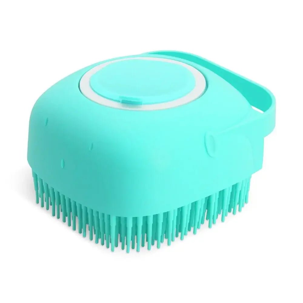 Pet Dog Shampoo Brush 2.7Oz 80Ml Cat Massage Comb Grooming Scrubber for Bathing Short Hair Soft Silicone Rubber - Michka