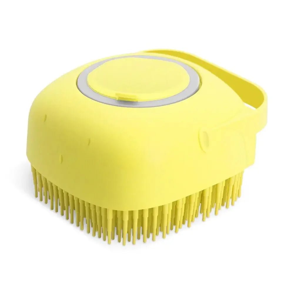 Pet Dog Shampoo Brush 2.7Oz 80Ml Cat Massage Comb Grooming Scrubber for Bathing Short Hair Soft Silicone Rubber - Michka